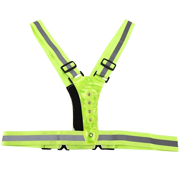 2x Refleksvest, justerbar, høj synlighedsvest, sikkerhedsvest med 8 LED-lamper, høj synlighed