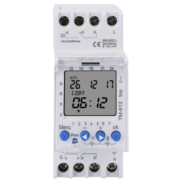TM612 mikrocomputer tidsstyringsafbryder industriel timer tidskontroller 220V fuldautomatisk slukningstimer