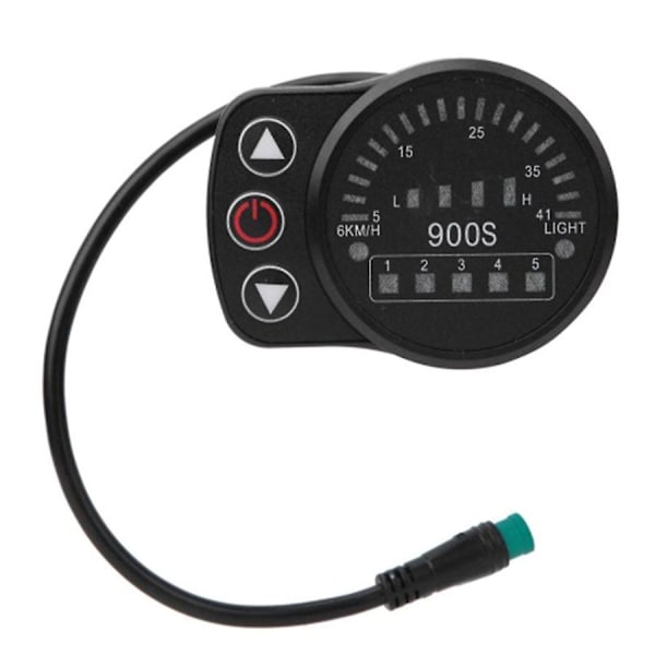 Kt-900s E-cykel LED-display Måler Vandtæt Stik Display Kodetabel Universal 24v/36v/48v Elektrisk