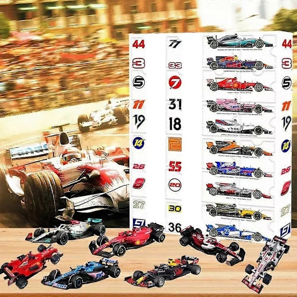 Adventskalender Jul Formel 1 Bilmodel 24 Dage Nedtælling Barnlegetøj Sjov Julegave Blind Box