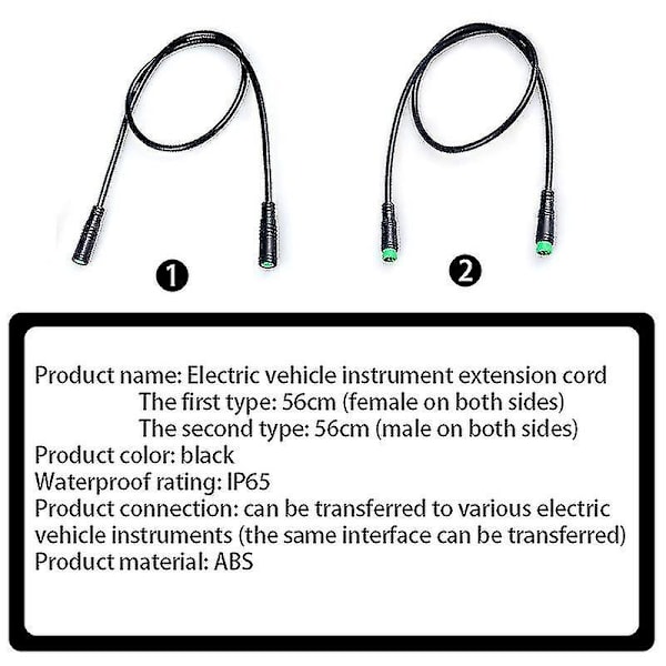 Elektrisk cykel Ebike 5-polet hun til hun display forlængerkabel connector til midtmotor BBS01