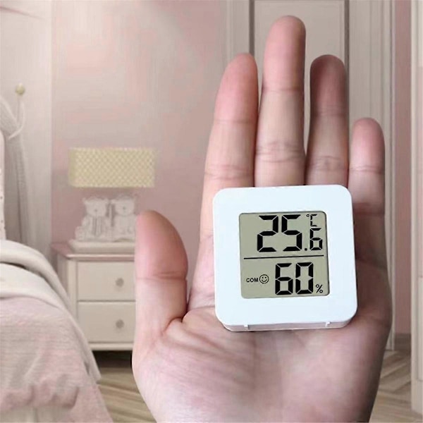 5-pack Mini Digital LCD-skärm Temperatur Luftfuktighetsmätare Sensor Väggmonterad Inomhus Rum Väder G