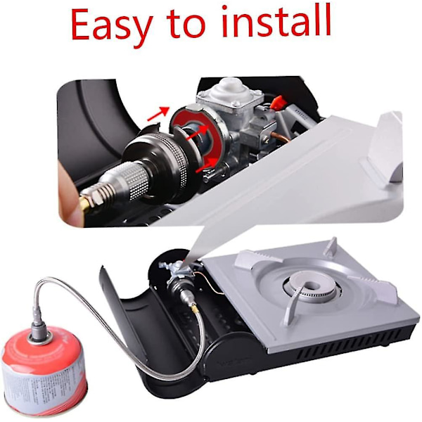 Gasadapter Konverter Camping Kogeplade Forbindelse Gasflaske Adapter Til Udendørs Vandreture Picnic Trekking Indendørs Gaspatroner (farve: sølv) (1 stk)