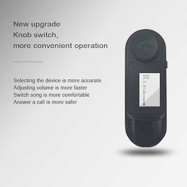 Bluetooth-kompatibel 5.0-adapter Aux-ljudmottagare Sändare 2 i 1 med LCD