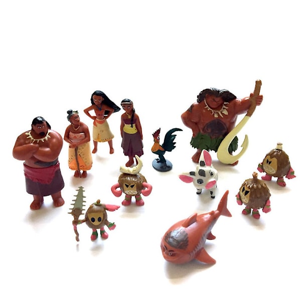 12 st Moana figur leksaksmodell