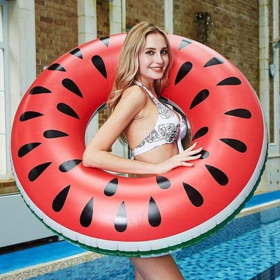 Oppustelig Vandmelon Mudder Svømmering til Poollegetøj til Voksne og Børn PZCC
