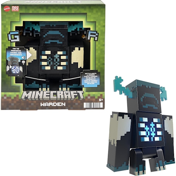 Mattel - Minecraft - Warden leketøy med lys og lyd  [SAMLEOBJekter] Papirdukke USA import