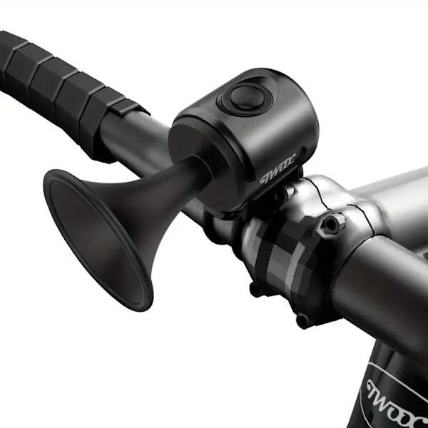 Elektrisk cykelhorn, 120 dB lydalarmklokke, sikkerhed cykelhorn sort