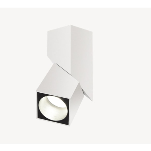Takmonterad spotlight led vardagsrum fyrkantig Nordic spotlight 15W vitt varmvitt ljus