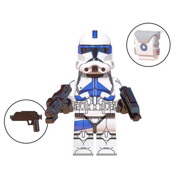 8 st/set Star Wars Minifigure Monterade Byggklossar Leksaker Echo Jesse Rex Figur Samlarobjekt Leksak