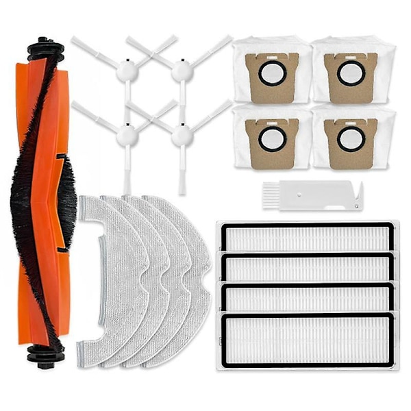 Reservedeler og tilbehør for Xiaomi Robot Vacuum X10 - Hovedsidebørste, HEPA-filter, moppklut