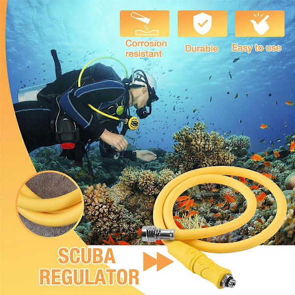 Slitesterk dykker-BCD middeltrykkslange dykkerregulator for 2. manometer pusteregulator