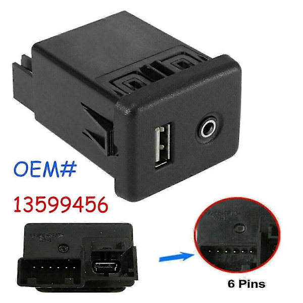 Til Opel Insignia A Audio Auxiliary Aux Jack Usb Opladningsport Modul Stik 13599456 - SFYGV