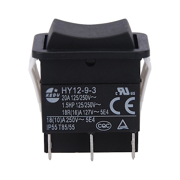 HY12-9-3 Lille Industriel Tænd/Sluk Vippekontakt Trykknap Båd Bue ABS Holdbar-hy