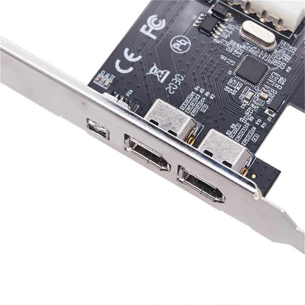 PCI-E 1X 1394 4 Port DV HD Video Capture Card Firewire-kort 800/400/200/100Mbps Stöder Hot-Swappin
