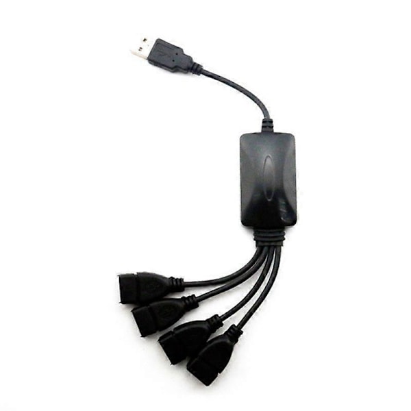 1 Hann til 4 Hunn USB HUB Splitter Forlengelseskabel USB 2.0 Forlengelsesdatakabel Strømadapter Socket C