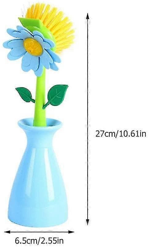 3-pack Set Skrubbborste Söt Blomma Diskborste Rengöring För Skrubbning Set