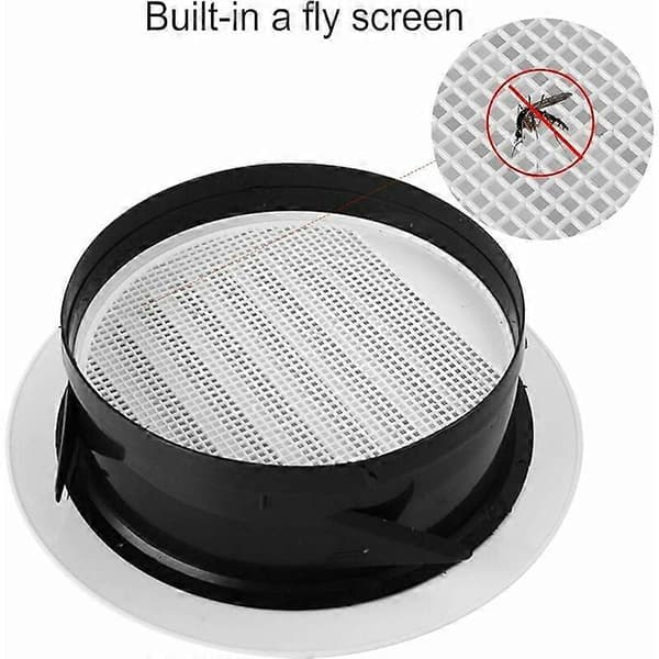 200 mm ventilationsudtag med beskyttelsesgitter - ABS (?200 mm)