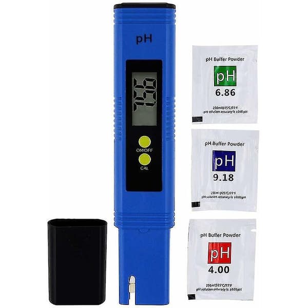 pH-mätare i pennform, 0,05pH hög precision pH-testare med automatisk 3-punktskalibrering