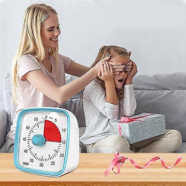 Visuell timer med nattlys, 60 minutters nedtellingstimer for barn og voksne