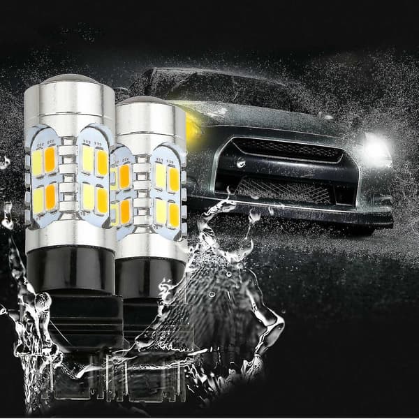 3157 LED DRL Hvite/amber Switchback Blinklys Parklys Pærer