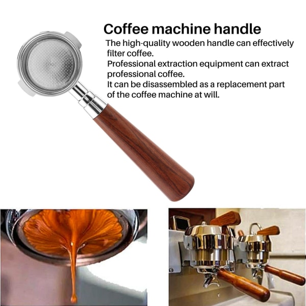 Kaffe Bottomless Portafilter til Delonghi EC200/ec221/ec0310 Filter 51mm Udskiftningsfilterkurv