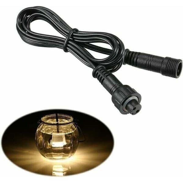 Förlängningskabel, 10-pack, för infällda LED-spotlights, IP67 vattentät, 1M / 3.3Ft, 2-stift, med hane- och honkontakter