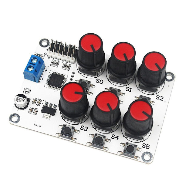 Rotationsvred Servo Driver 6 Kanals/Vägs Styrenhet Överströmsskydd Servo Testare för DIY