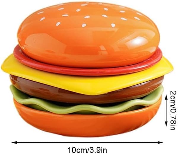 6-delt stabelbart hamburgerfad-sæt - Flerlags hamburgerbestiksæt, velegnet til grillfester, fester og snacks