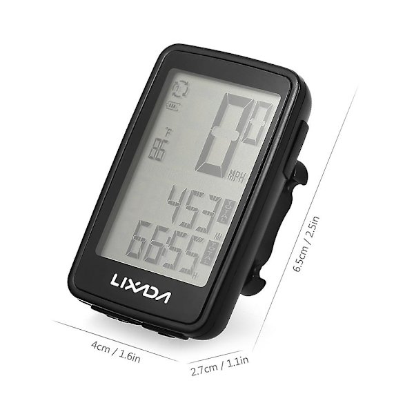 Lixada USB Genopladelig Trådløs Cykelcomputer med Cykelspeedometer Odometer
