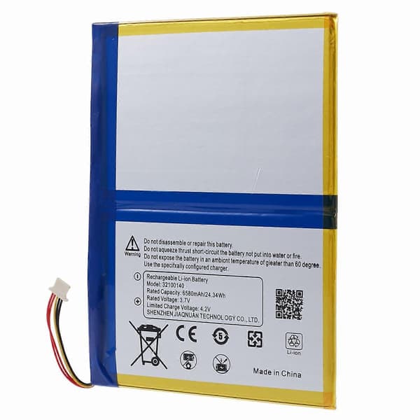 Til Blackview Tab 8 3.80V 6580mAh Li-ion Batteri Samlingsdel (Kode: 32100140) (uden Logo)