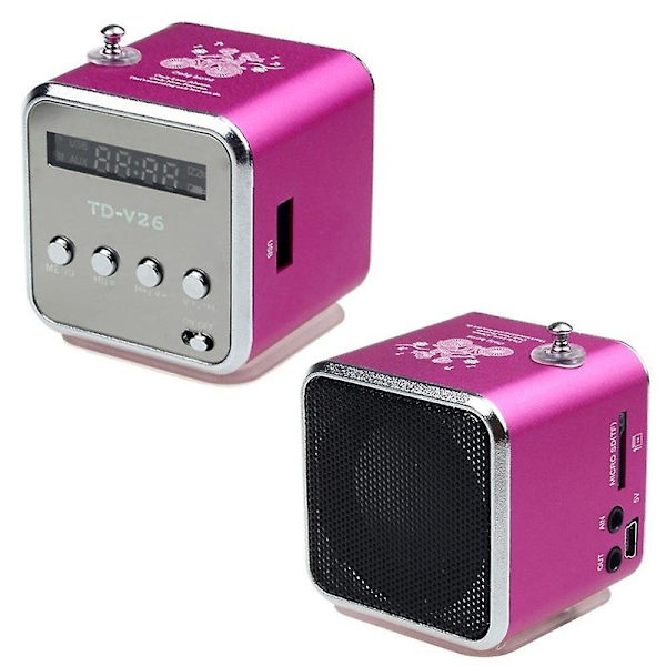 Bärbar Mini USB-högtalare med MP3/4-musikspelare - Stöder SD/TF-kort, USB2.0, Stereo FM-radio