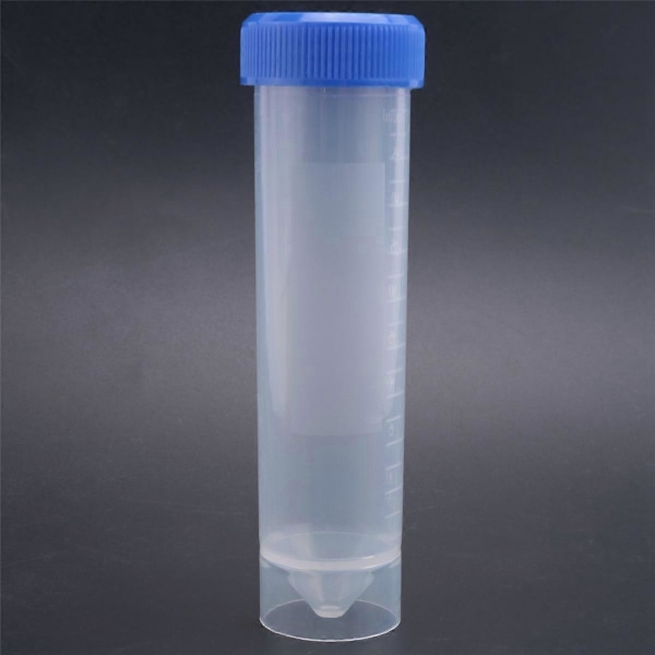 5 Stycken 50ml Plast transparent Centrifugrör med skala Plast provrör fristående med Sc