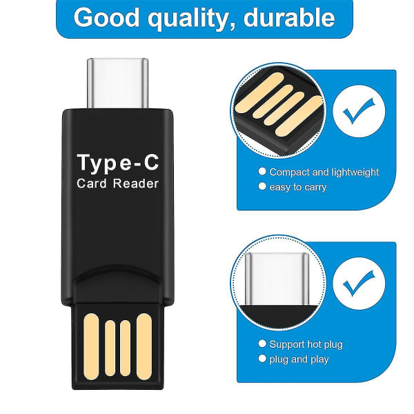 USB 3.1 Typ C USB-C till Micro-SD TF-kortläsare Adapter för PC Mobiltelefon