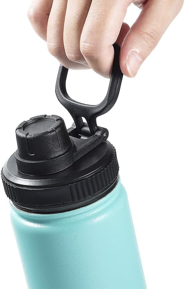 Hælde-Låg til Brede Sport Vandflasker, Perfekt Chug-Låg, Sort
