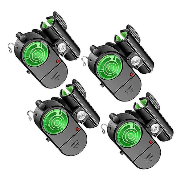 Ny 4 stk. Fiske Bite Alarm, Sensitiv Elektronisk Fiskealarm Indikator, Lyd Bite Varsel Klokke wi