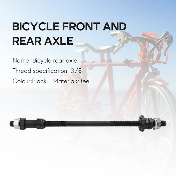 Forlænget 240mm Mountainbike Snescooter Cykelnav Bagaksel Omdannede Solid Aksel Bagaksel Cykel