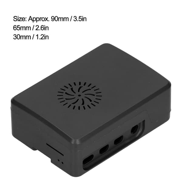 Korkealaatuinen Raspberry Pi 4B suojakotelo, musta