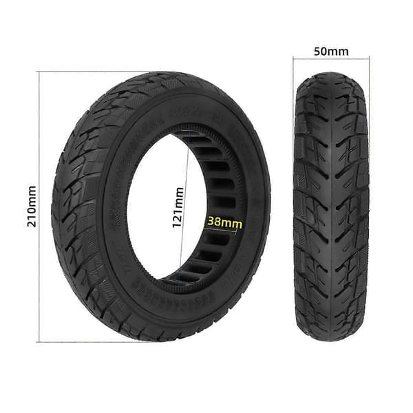 8.5-tommers 8.5x2 Offroad Solid Dekk For 9 9+ ZERO 9 Scooter Svart