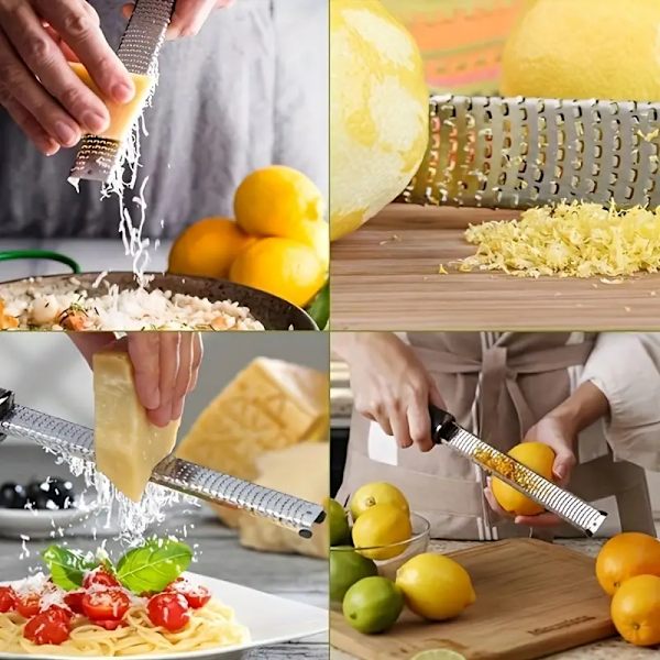 1 stk. Zest Stjerne i Rustfrit Stål, Rivjern til Citronzest og Ost - Perfekt til at Rive Ingefær og Grøntsager - Kreativt Køkkenredskab til Hjemmekocken