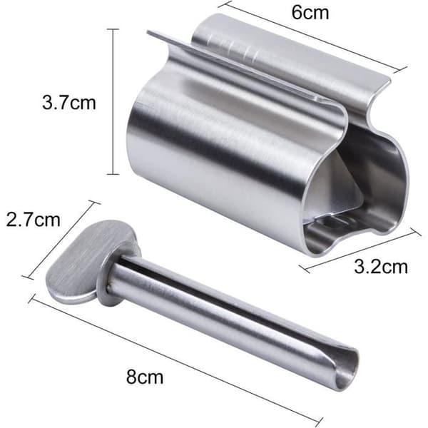 3-rörs rullande tandkrämsdispenser för badrum, silver PZCC