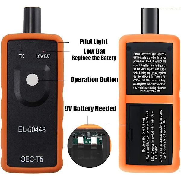 Dekktrykk Tilbakestillingsverktøy El-50448 Tpms Aktiveringsverktøy Oec-t5