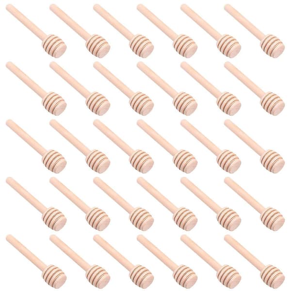30 stk Mini Trehonning-Dippepinner, 3 tommer Servering for Honningkrukke Dispensering Drypp Honning