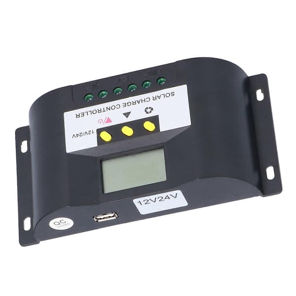 Højkvalitets Smart LCD Display PWM Solar Charge Controller Justerbar Timer