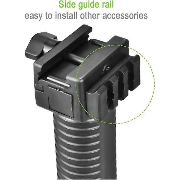 Pod Grips Förlängare 20 mm Skena Vertikalt Gevär Framgrepp 2 i 1 Keymod Bipod Fritt Krympbara Skenor Airsoft Grepp för Utomhusskytte Air Picatinny Weav