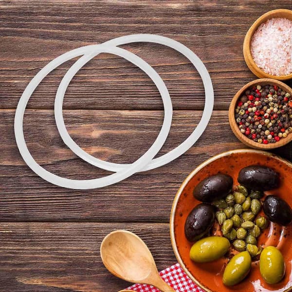 Silikontätningsring för tryckkokare 22 cm innerdiameter, 2 stycken, transparent
