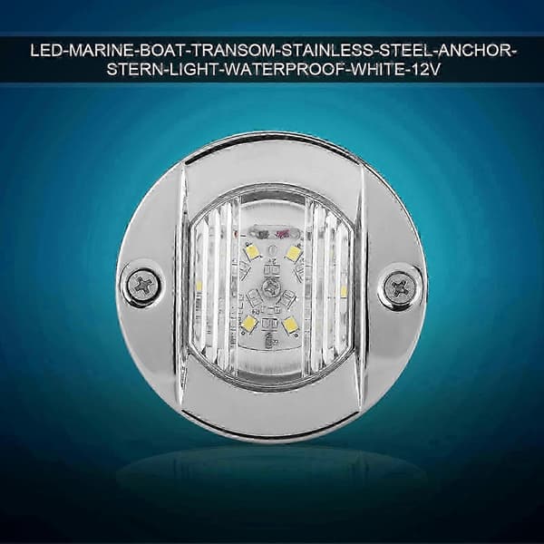Vandtæt Marine LED Agterlanterne til Både 12V Rustfrit Stål Anker