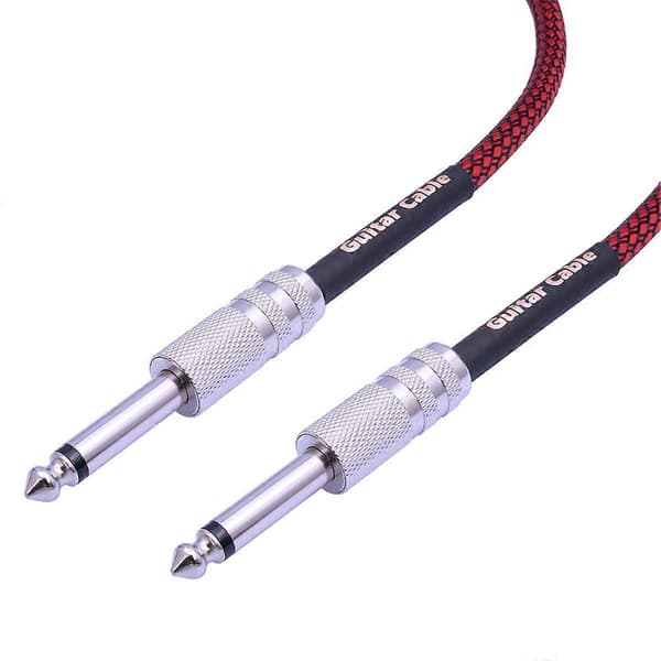 6,35 mm Hane till Hane Rak 1/4 Tums Stereokabel Gitarrinstrumentkabel för Elgitarr, Bas, A