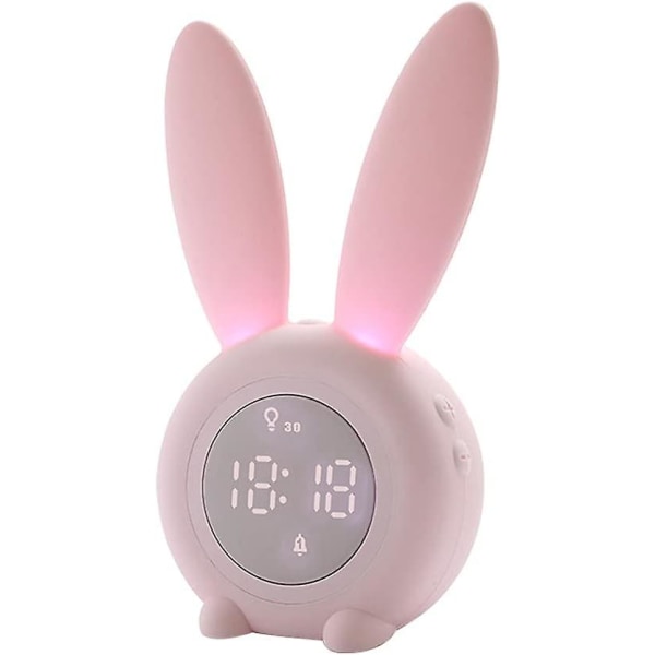 Kaninväckarklocka för barn Creative Led Bunny Night Light Touch Control och uppladdningsbar sömntränare för barn i sovrummet
