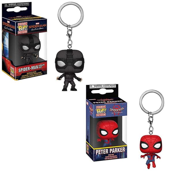 Nøglering Spider-Man, Pop, PVC, 9 cm, Multifarvet